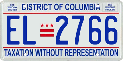 DC license plate EL2766