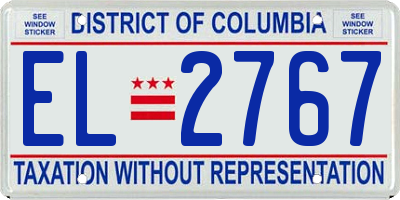 DC license plate EL2767