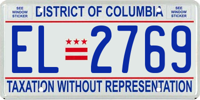 DC license plate EL2769