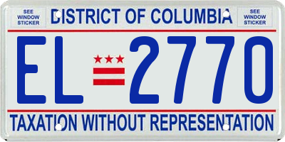 DC license plate EL2770