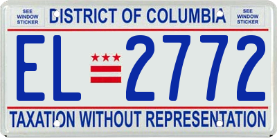 DC license plate EL2772