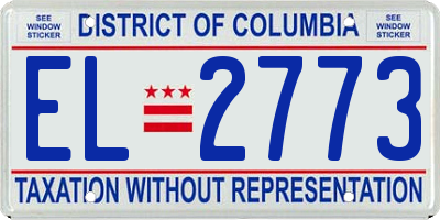 DC license plate EL2773