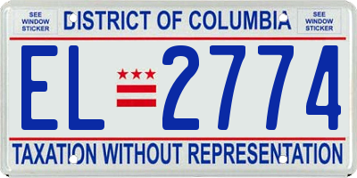 DC license plate EL2774