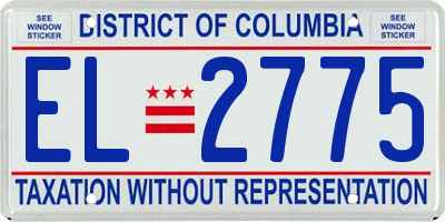 DC license plate EL2775