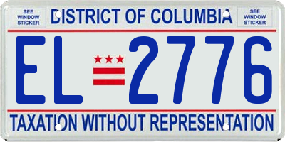 DC license plate EL2776