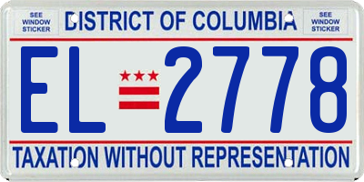 DC license plate EL2778