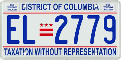 DC license plate EL2779