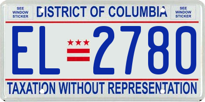 DC license plate EL2780