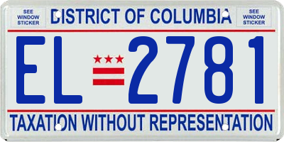 DC license plate EL2781