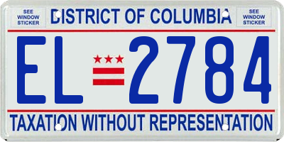 DC license plate EL2784