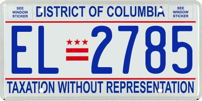 DC license plate EL2785