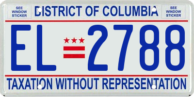 DC license plate EL2788