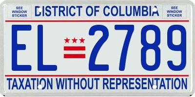 DC license plate EL2789