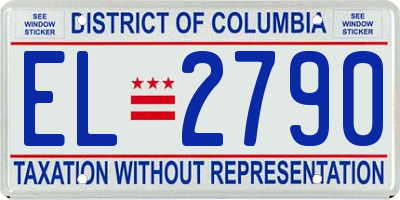 DC license plate EL2790