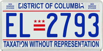 DC license plate EL2793