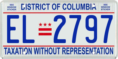 DC license plate EL2797