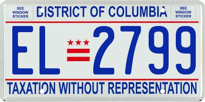 DC license plate EL2799