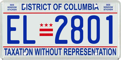 DC license plate EL2801