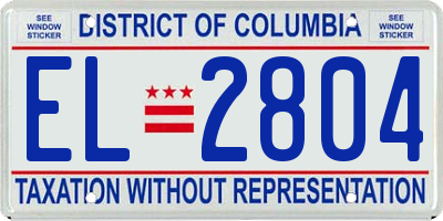 DC license plate EL2804