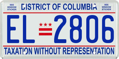 DC license plate EL2806