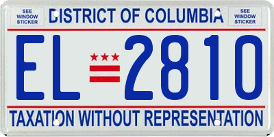 DC license plate EL2810