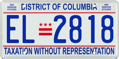 DC license plate EL2818