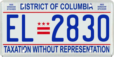 DC license plate EL2830