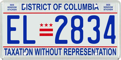 DC license plate EL2834