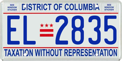 DC license plate EL2835