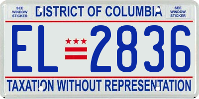 DC license plate EL2836