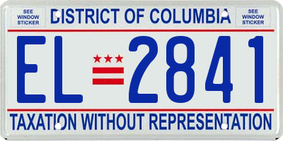 DC license plate EL2841