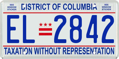 DC license plate EL2842