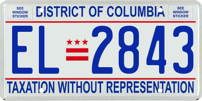 DC license plate EL2843