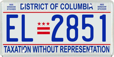 DC license plate EL2851