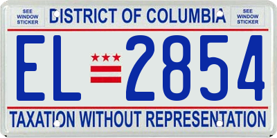 DC license plate EL2854