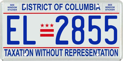 DC license plate EL2855