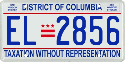 DC license plate EL2856