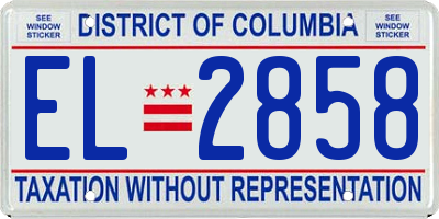 DC license plate EL2858