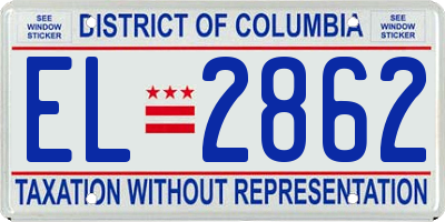 DC license plate EL2862