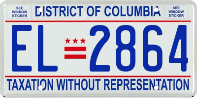 DC license plate EL2864