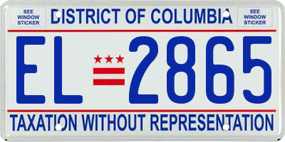 DC license plate EL2865