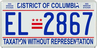 DC license plate EL2867