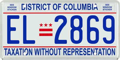 DC license plate EL2869