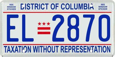DC license plate EL2870