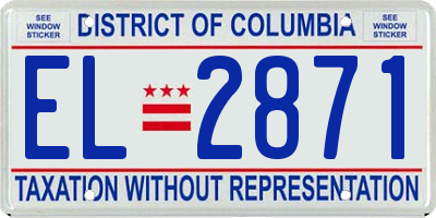 DC license plate EL2871