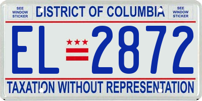 DC license plate EL2872