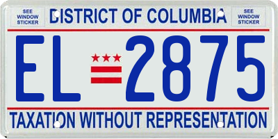 DC license plate EL2875