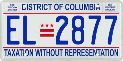 DC license plate EL2877