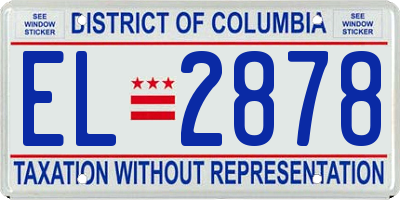 DC license plate EL2878