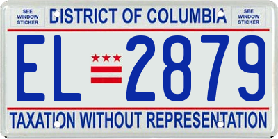 DC license plate EL2879